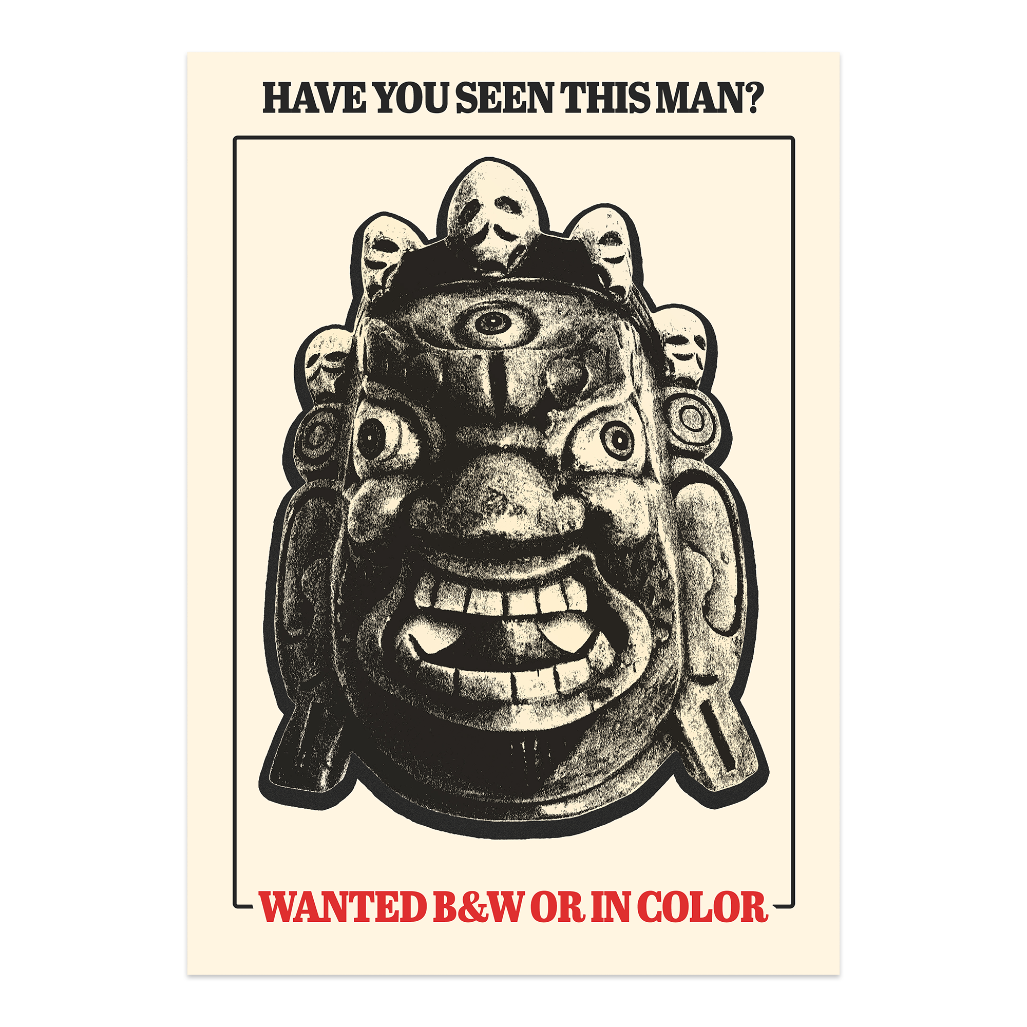 WANTED IN B&W/COLOR POSTER